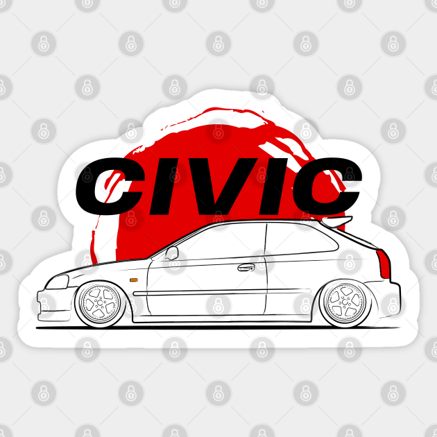 Civic JDM Civic Sticker TeePublic